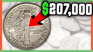 $207,000 RARE DIME WORTH MONEY - MERCURY DIME FULL SPLIT BANDS!!