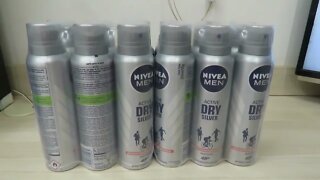 Desodorante Antitranspirante Aerosol NIVEA Men Silver Protect 150ml- 12 unidades