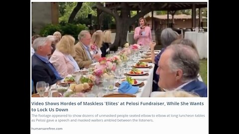 Video Shows Hordes Of Maskless 'Elites' At Pelosi Fundraiser, While She Wants To Lock Us Down