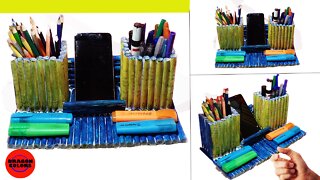 How to make Pen Holder from waste paper | DIY Pen Holder