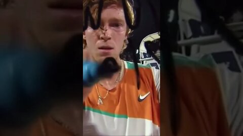 Russian Tennis Star Andrey Rublev Wrote “No War Please” on the Camera After His Game in Dubai