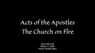 Acts 2:42-3:26 - Living Like the First Century Church