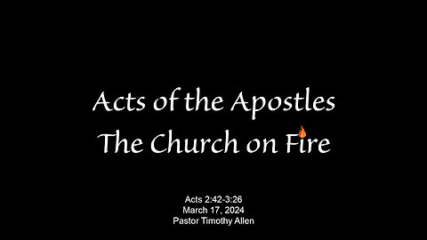 Acts 2:42-3:26 - Living Like the First Century Church