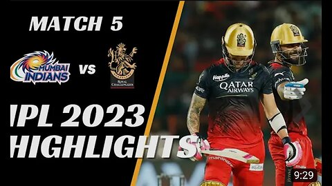 Description IPL 2023 Match 5 Highlights | Mumbai Indians vs Royal Challengers Bangalore