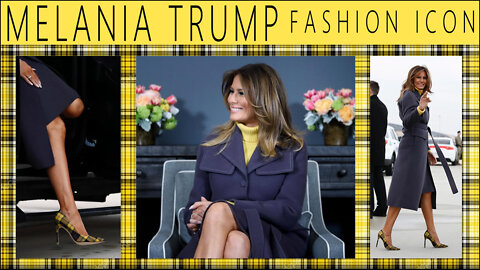 Melania Trump Fashion Icon - BE BEST in Yellow Tartan Stilettos