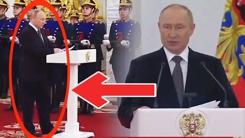 Putin looks unsteady on his feet at awards ceremony