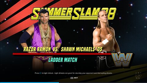 WWE 2K24 - Shawn Michaels vs. Razor Ramon - Intercontinental Title Ladder Match: SummerSlam 1995 4K