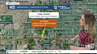 Weekend freeway construction planned