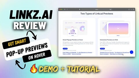 Linkz ai Review, Demo + Tutorial | Add Smart Link Pop-up Preview on your Website