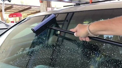 Double-sided Window Cleaning Brush Scraper with Spray