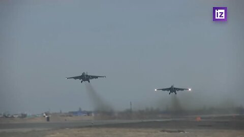 Su-25 attack aircraft working on the positions of Ukrainain militants.