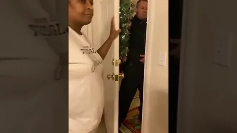 Police try to enter this woman's home blocking her door with foot but no search warrant