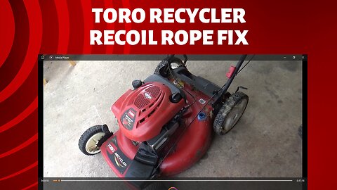 toro recycler recoil rope fix
