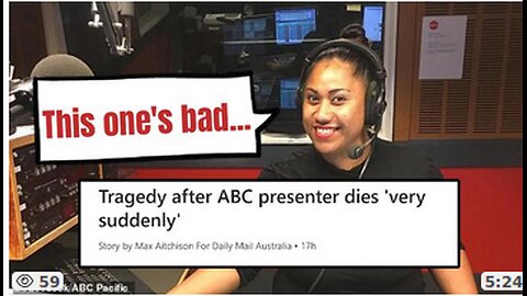 ANOTHER NEWS PRESENTER DIES EXTRA VERY SUPER SUDDENLY!