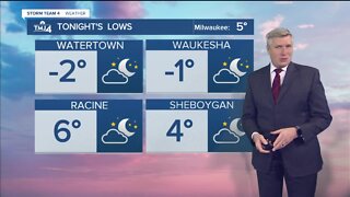 Temps plunge below zero Wednesday night