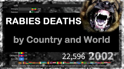 Rabies Deaths by Country and World since 1990