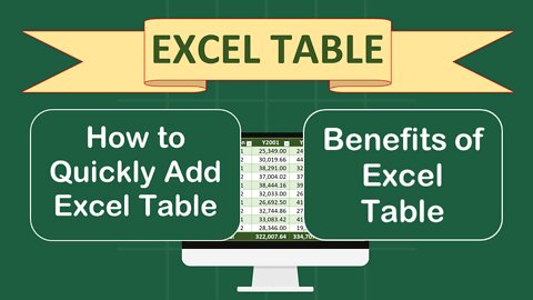 8 AMAZING BENEFITS OF USING EXCEL TABLE