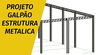 Galpão de estrutura metálica oficina mecanica Parte 3