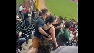 Huge Fight In The Stands At White Sox Game