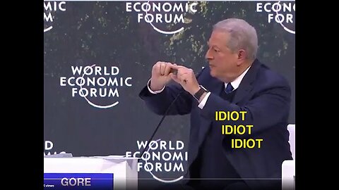 IDIOT Al Gore. screams about "boiling oceans, rain bombs, melting ice!"