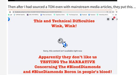 Check out FB in Live Time mess with my post and Remove info. Was it the Blood Diamonds Evidence??