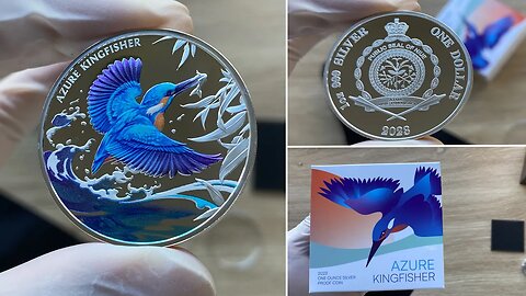 Azure Kingfisher 1oz Silver Coloured Coin