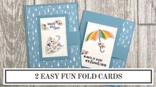 2 Easy Fun Fold Cards (Stampin Up Under My Umbrella)