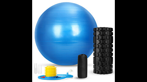 Exercise Ball Hand Pump Fitness Yoga Ball Air Pump Ball Inflator Pump with 2 Pieces Exercise Ba...