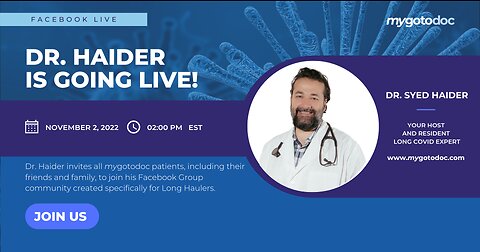 Dr. Haider answers Long Covid questions [Live Q&A] with Dr. Haider Episode 10 on 11-2-2022