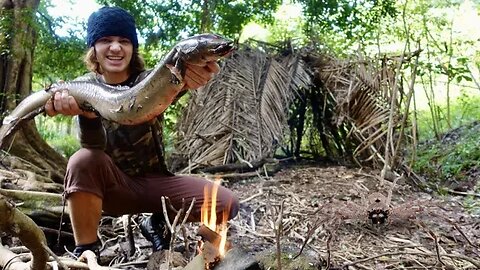 3 DAY Solo Survival Challenge (NO FOOD, NO WATER, NO SHELTER) Catch n Cook Pt.2