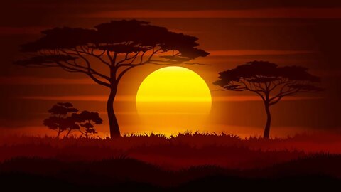 Relaxing African Music for Writing - Sunset in the Savannah ★542
