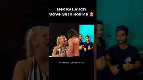 Don't Mess With My Men ❤️‍🔥😎 Becky Lynch Saves Seth Rollins 🔥 #shorts #wwe