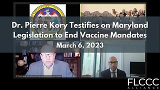 Dr. Pierre Kory Testifies on Maryland Legislation to End Vaccine Mandates