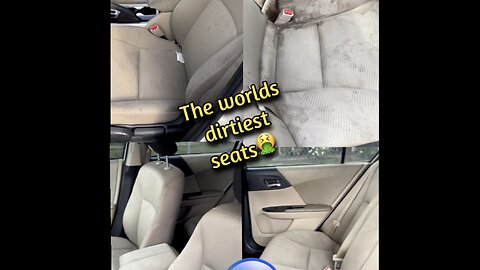 (Check out the difference￼) The world dirtiest car seat￼￼￼ 🤮😱