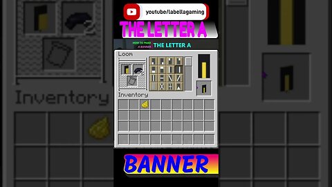 How To Make The Letter A Banner | Minecraft