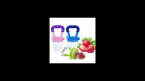 3x Silicone Baby Fruit Feeder