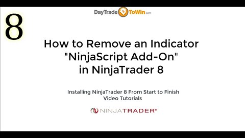 NinjaTrader 8 How To Remove an Indicator NinjaScript Add-on Video Tutorial Part 8
