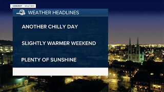 Highs will only reach to about freezing today