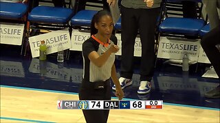 TECHNICAL On McCowan, SHOVES Defender To The Floor As Buzzer Goes Off | Dallas Wings vs Chicago Sky