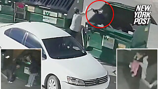 Shocking footage shows the moment a newborn baby was left to die in a New Mexico dumpster