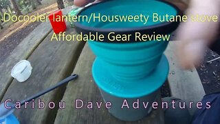 Review of the "Backpacking" Docooler Lantern, and Howsweety Stove affordable gear on amazon.