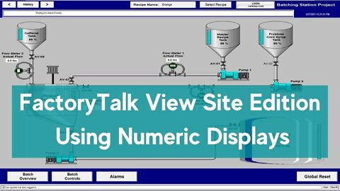 Using A Numeric Display in FactoryTalk View Studio Site Edition | Batching PLC-36
