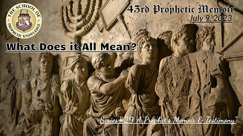 What Does it All Mean? 43rd Prophetic Memoir Series29