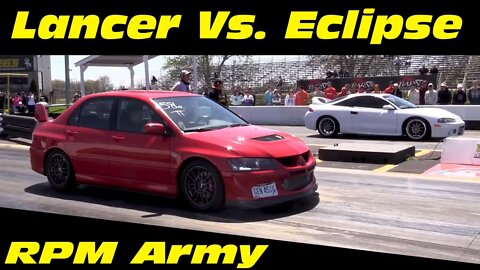 Mitsubishi Lancer Vs Eclipse Drag Racing