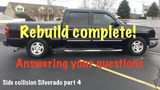 Chevrolet Silverado side collision cab swap rebuild part 4