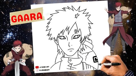 Como Desenhar o Gaara Passo a Passo