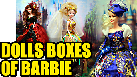 DOLLS BOXES OF BARBIE! How to sew Barbie dresses and clothes for dolls, to make a box