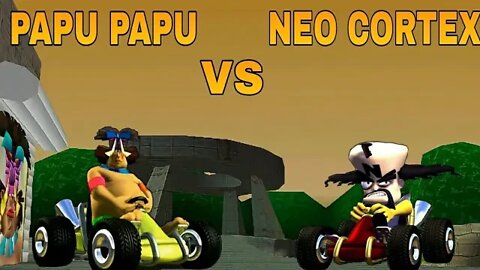 Crash team racing (PS1) Chefe 2 Papu Papu o chefe aborígene comilão