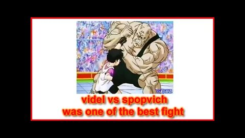 why spopovich vs videl is one of the best fights in dbz