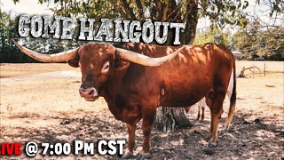 Hang out LIVE at 7pm CST today